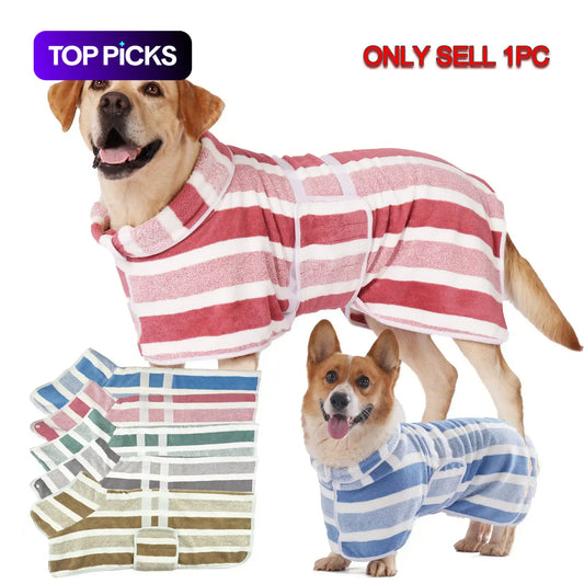 Quick-Drying Dog Bathrobe