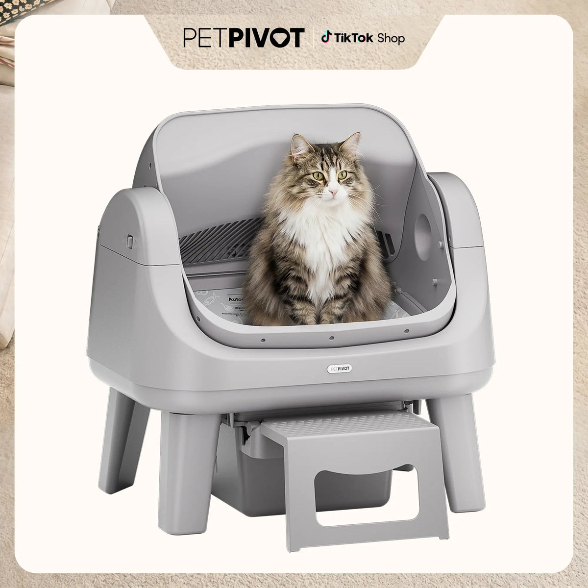 PetPivot AutoScooper 12 Lite Self-Cleaning Cat Litter Box